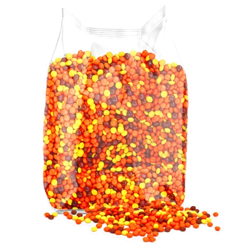 Taboom ReesesPieces Halloween Bulk Pack Chocolate Peanut Butter Candy - 5 Pounds Mini Pieces Big Bag Milk Chocolate Candy in a Crunchy Shell - For Party Favors, Halloween Decoration, Treats & Snacks