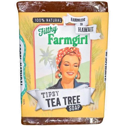FILTHYFARMGIRL.COM Tipsy Tea Tree Soap Bar, Yellow, 5 Ounce, 1 Count
