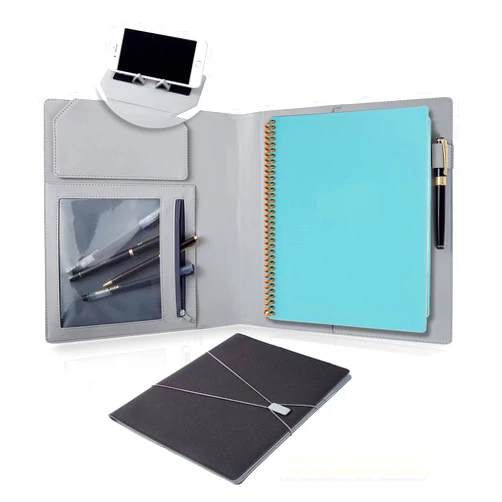 OOKU A4 Travelers Notebook Cover Compatible with Rocketbook Fusion Letter Size, Smart Reusable Notebook, Panda Planner | 8.5 x 11 Journal Cover with Pen Loop, Business Card Organizer
