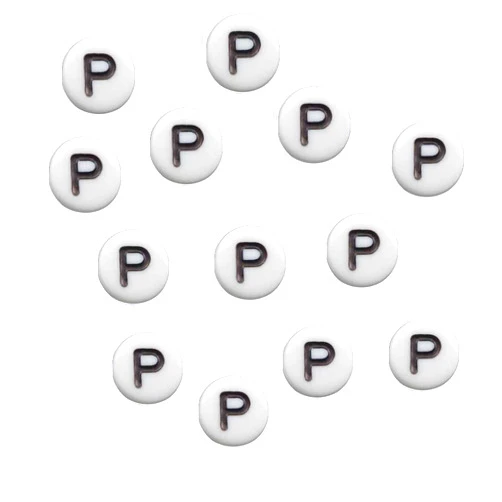 Rockin Beads (TM) Rockin Beads Brand, 100 White Acrylic Alphabet Letter 