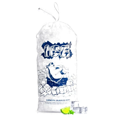FireKylin Ice Bags 10 lb with Drawstring,50 Pack Plastic Ice Bags for Ice Storage