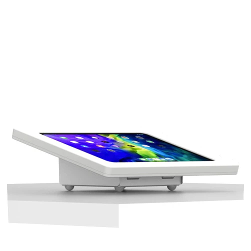 VidaMount White Enclosure and Fixed Tilted 15° Desk/Surface Mount [Bundle] Compatible with iPad Pro 11