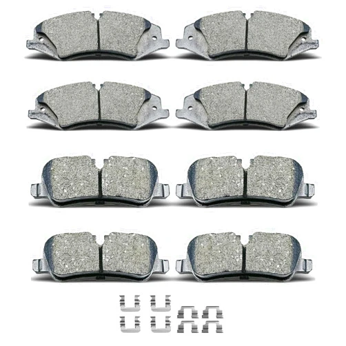 Evkingauto D1099 D1479 8pcs Ceramic Front Rear Brake Pads With Clips Fit For 2010-2016 For Land Rover LR4,2010-2013 For Land Rover Range Rover Sport
