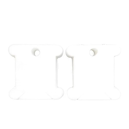Mollensiuer 100Pcs Plastic Floss Bobbins for Cross Stitch Embroidery Floss Cotton Thread Cards Craft DIY Sewing Storage Thread Organizer, White