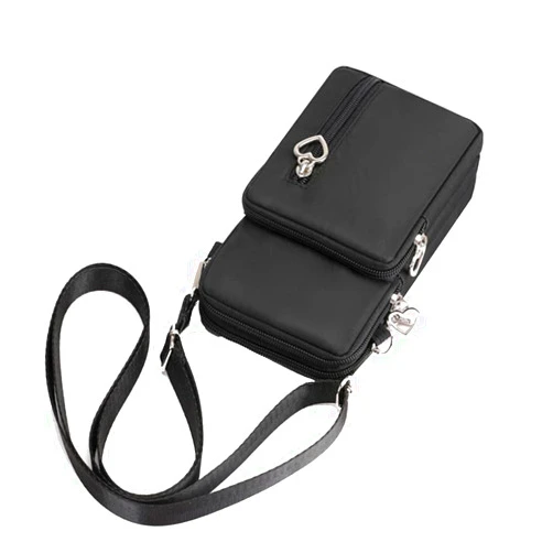 Kimwing Black Color Small Phone Purse Crossbody Bag for Women for Samsung Galaxy S20 FE / S21 FE / S21 S22 Plus/Z Fold 3 / A22 A32 A20 A51 A52, Armband for Moto G Stylus Power 2020 / OnePlus 9 8 / Pixel 6