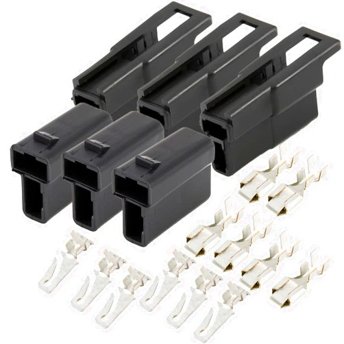 ELITE.CITI 3-Pack (2-PIN) Metri-Pack 56 Series 2-Conductor Connector Male and Female Terminal w/14-16 AWG