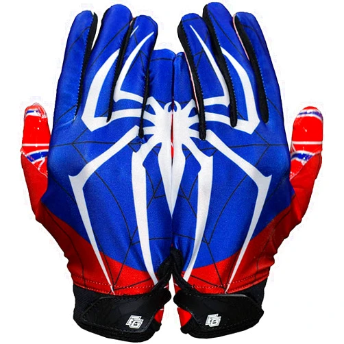 Repsters Football Gloves - Tacky Grip Skin Tight Adult Football Gloves - Enhanced Performance Football Gloves Men - Spider - Men Pro Elite Super Sticky Receiver Football Gloves - Adult Sizes