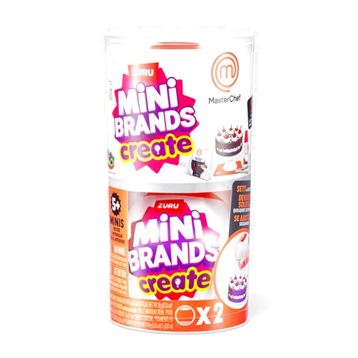 Mini Brands Master Chef Series 1 (2 Pack) - Collect and Create 11 Masterchef Dishes, DIY Resin Play, Non-Edible Collectible