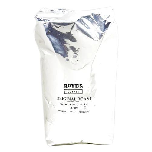 Farmer Brothers Boyd’s Original Roast Whole Bean Coffee, Medium Roast, 5lb Bag – Mellow & Balanced with a Hint of Sweetness