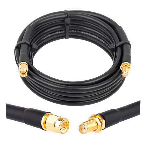 XRDS -RF 10ft SMA Male to SMA Female Coax Extension Cable, 50 Ohm KMR240 Low Loss SMA Coax Coaxial Cable with SMA Connectors for 3G/4G/5G/LTE/ADS-B/WiFi/RF/Ham/Radio
