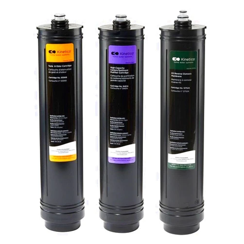 Kinetico K5 systems, 3 cartridge set (Part No. 9461 PURPLE, 9306 ORANGE & 12752 GREEN RO)
