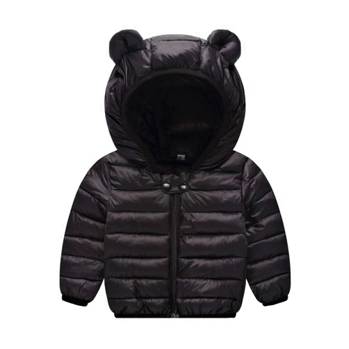 Achiyi Winter Coats Puffer Padded Jacket for Toddler Boys Girls Kids Light Outwear Cute Bear Ears with Hoods Clothing