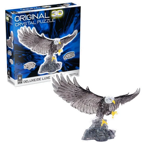 BePuzzled, Eagle Deluxe Original 3D Crystal Puzzle, Perfect for Puzzlers Ages 12 and Up, Challenging to Complete and Beautiful to Display, Collect Them All