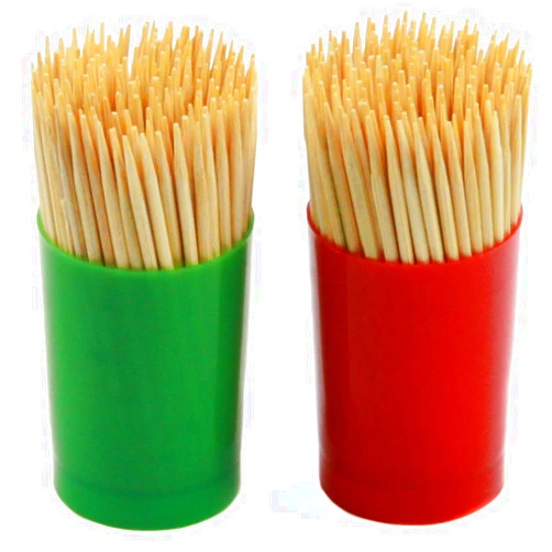 Chef Craft Select Bamboo Toothpick Holders with Toothpicks, 150 Count 2 Piece Set, Color May Vary