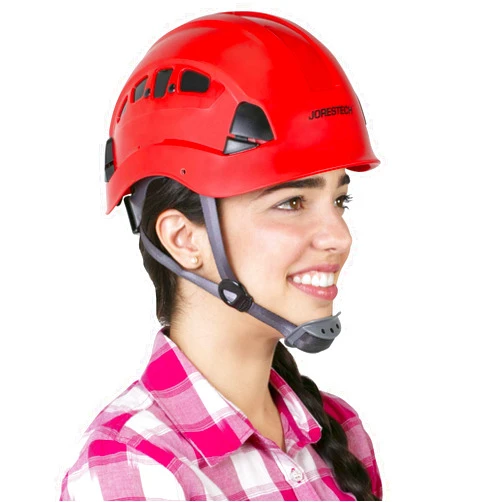 JORESTECH - ABS Work-at-Height and Rescue Hard Hat Slotted Ventilated Helmet w/Adjustable Ratchet 6-Point Suspension ANSI Z89.1-14