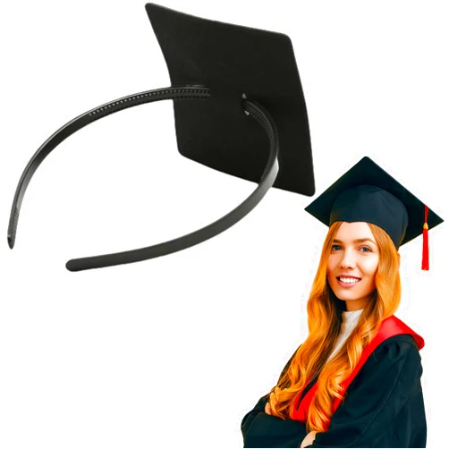 Pvoiue Graduation Cap Headband Insert, Grad Caps Headband Insert, Adjustable, Secures Cap and Keeps Hairstyle, Upgraded Interior Design, Simple and Practical Anti-Fall Hairband for Graduation