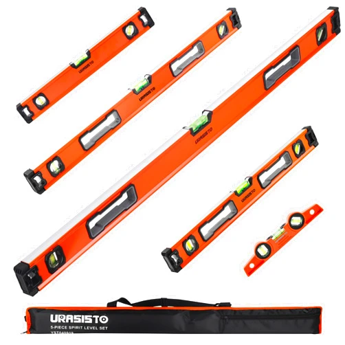 URASISTO 5-Piece Spirit Level Set, 10