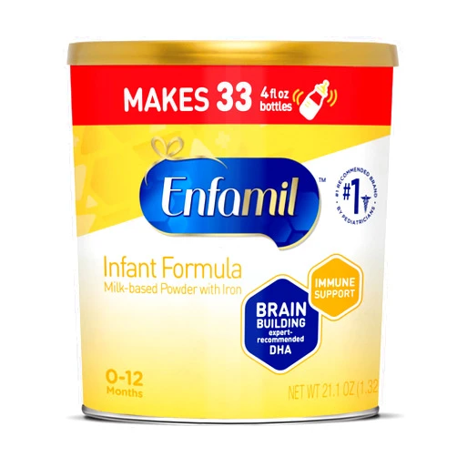 Enfamil Infant Formula, Milk-based Baby Formula with Iron, Omega-3 DHA & Choline, Powder Can, 21.1 Oz