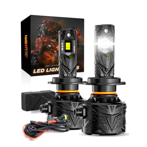 NIGHTEYE 50000LM H11 Bulbs, 2024 Superior 1200% Ultra Bright 240W High Power H11/H8/H9 Fog Bulbs, Canbus Ready Plug and Play H11 Fog Lights, 6500K Cool White, Pack of 2
