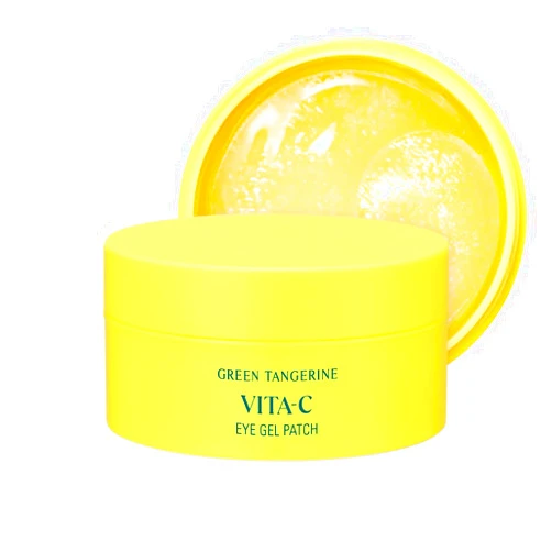 GOODAL Green Tangerine Vitamin C Eye Patches 60 Sheets – Hydrating Gel Under Eye Masks for Tired Puffy Eyes, Korean Skincare, Glass Skin Look, Daily Self Care Essentials