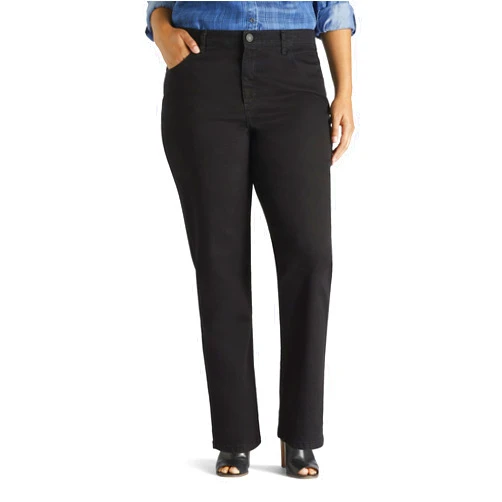 Lee Women's Plus Size Instantly Slims Classic Relaxed Fit Monroe Straight Leg Jean