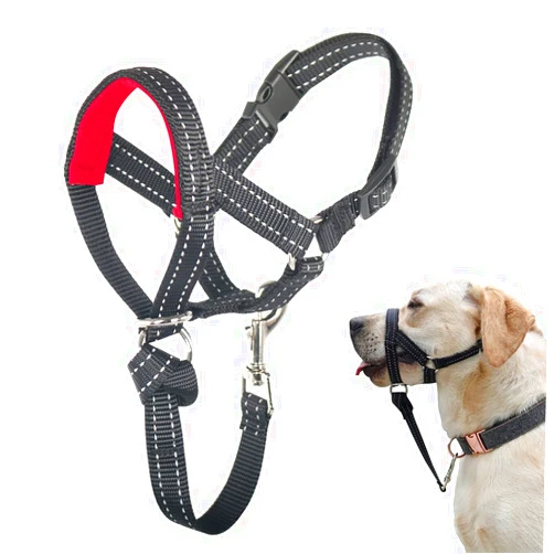 BARKLESS Dog Head Collar, No Pull Head Halter with Soft Padding, Reflective Soft Padded Snout Harness for Large Dogs, Labrador, Golden Retrievers, German Shepherd
