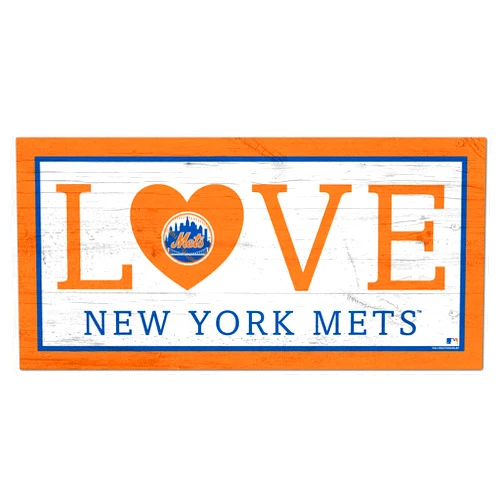 Fan Creations MLB New York Mets Unisex New York Mets Love Sign, Team Color, 6 x 12