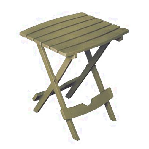 Adams 258425 Quik Fold Patio Side Table, Resin, Earth Brown - Quantity 4