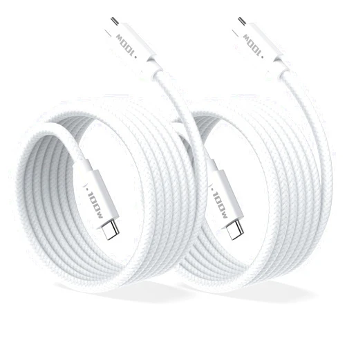 XUDUO USBC to USBC 10 ft 2Pack, 100W USB C to USB C Cable, 5A USB C to C Fast Charging Cable, Type C to Type C for iPhone 15 Pro Max, MacBook Air,iPad Pro 13,Samsung Galaxy S24 Ultra S23 S22 Pixel 10ft