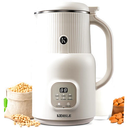 KIDISLE Automatic Nut Milk Maker, 20oz Homemade Almond, Oat, Coconut, Soy, Plant Based Milks and Non-Dairy Beverages with Delay Start/Keep Warm/Self-Cleaning/Boil Water, Cream