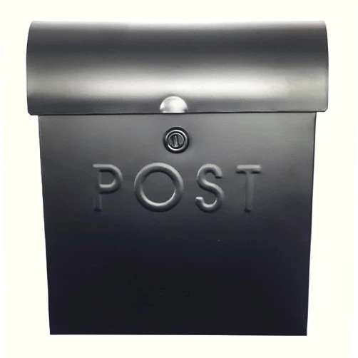 NACH Locking Black Wall Mount Mailbox, Durable Euro Black Mailboxes for Outside, Features Pre Drilled Holes for Easy Installation, Waterproof & Rust-Resistant, 12 x 11.2 x 4.5 Inches