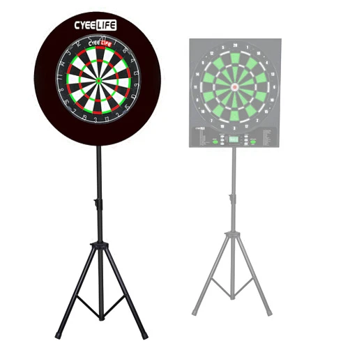 CyeeLife Dartboard Stand, Professional Portable Tripod Dartboard Travel Stand, Black