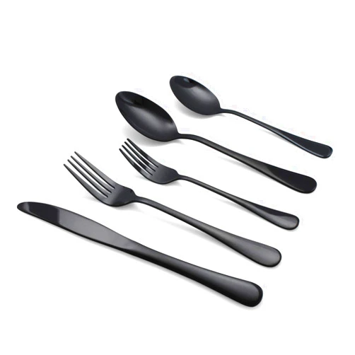 Elyon Tableware 20-piece Black Flatware, Stainless Steel Silverware Set, Reflective Mirror Finish Cutlery Set, Reusable Dishwasher Safe, Service For 4