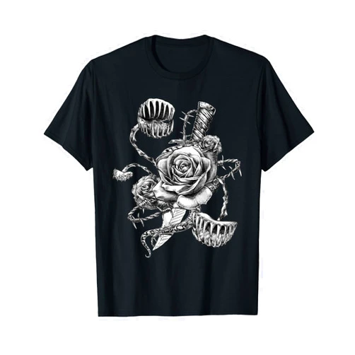 The Awesome Corner Shop Tattoo Art Venus Fly Trap Rose Dagger T-Shirt