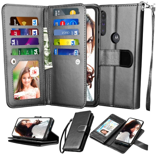 Njjex for Moto E Case 2020, for Motorola E 2020 Wallet Case 6.2