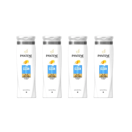 Pantene Pro-V Classic Clean 2in1 Shampoo & Conditioner, 12.6 ounces,4 Count