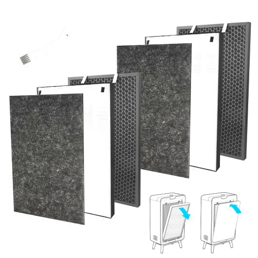 MXZONE 2 Set Air220 Air320 Filter Replacement Compatible with Bissell Air320 Air220 aka 2609A Air Purifier, 2678 True and Pre Filter, 2677 Activated Carbon Filter Included