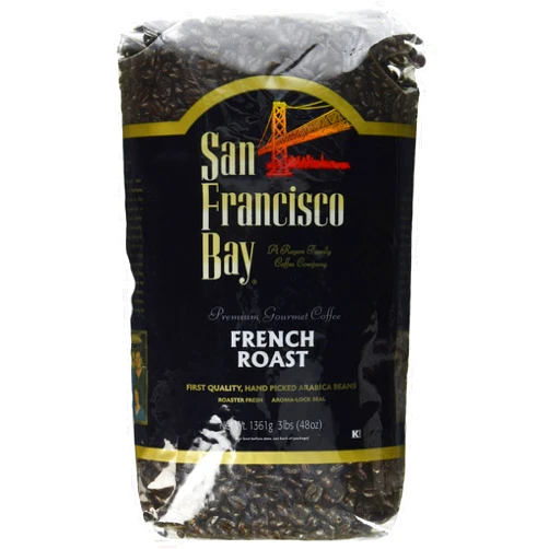 San Francisco Bay Coffee Whole Bean French Roast, 48-Ounce Bags (Pack of 2)