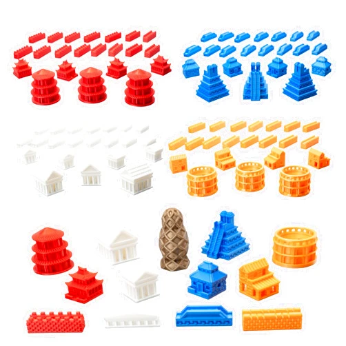 BKPrint3D Custom Civilizations Bundle for Catan Board Game | Replacement Player Game Pieces | Settlers Pieces | Base Sets | (Bundle A)