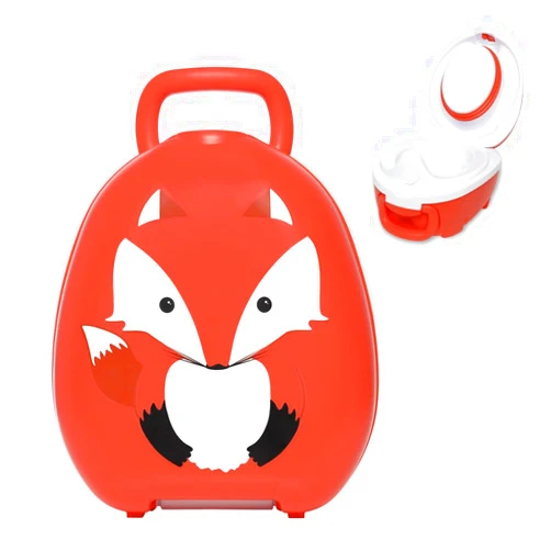 My Carry Potty - Fox Travel Potty, Award-Winning Portable Toddler Toilet Seat for Kids to Take Everywhere