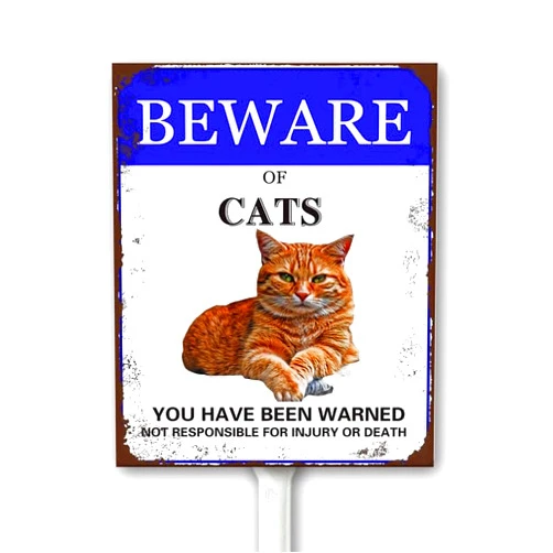 Ygzyahpwe 8 x 12 Inch Yard Sign Beware Of Outopus With 12.8 Inch Stake for Garden Lawn Patio Sturdy Aluminum Sign, Weatherproof & Fade Resistant, Easy to Mount, Outdoors Use