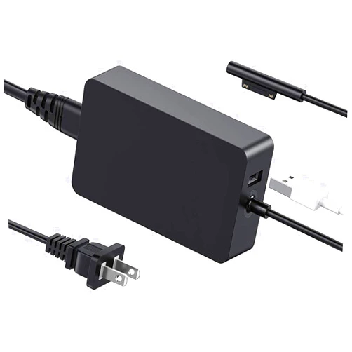 WOSUKK Surface Pro Charger for Microsoft Surface Pro 9, 8, 7+, 7, 6, 5, 4, 3, X, Surface Laptop 5, 4, 3, 2, 1, 65W Windows Surface Tablet Charger Support 44W, 36W