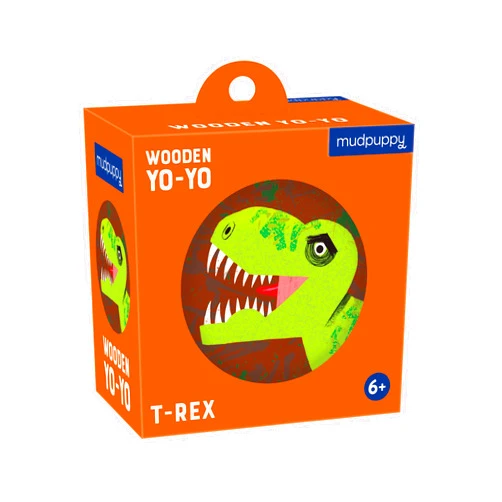 Mudpuppy T-Rex – Wooden Yo-Yo with Illustrations of Prehistoric Dinosaurs for Children Ages 6 and Up