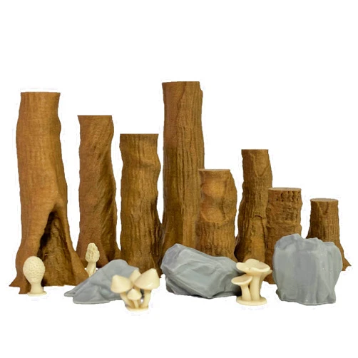 Extruded Gaming Forest Trees Set 2
