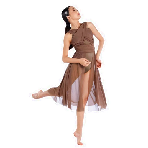 LIUHUO Lyrical Dance Dress Solid Color Long Skirt with Modern Dance Girl Competition Performance