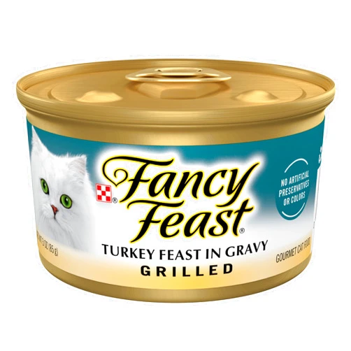 Fancy Feast Purina Fancy Feast Grilled Wet Cat Food Turkey Feast in Wet Cat Food Gravy - (Pack of 24) 3 oz. Cans