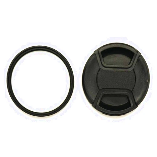 WH1916 UV Filter & Lens Cap for Canon Rebel T7 T6 T5 SL3 SL2 w/EF-S 18-55mm Lens(1 UV +1 Cap)