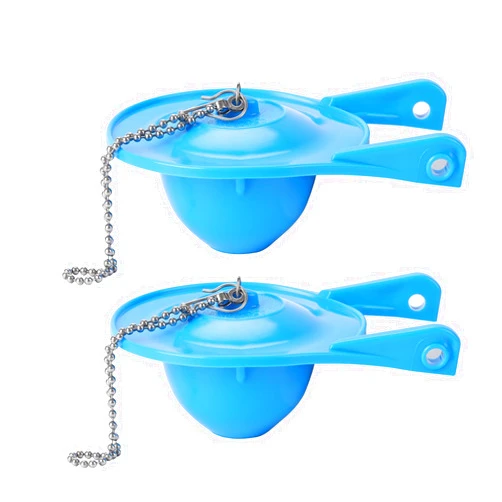 Ansukow Toilet Flapper Replacement - 2PCS 3 inch Universal Toilet Stopper Flapper Compatible with American Standard Toilet Tank Water Saving Rubber Flush Valve Flapper with Stainless Chain Long Lasting Rubber