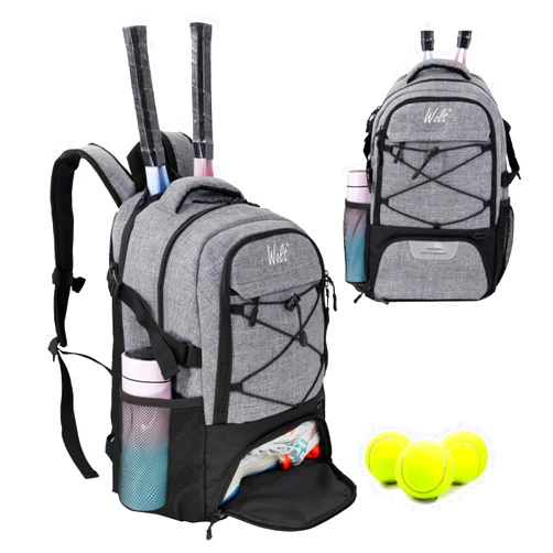 WOLT |Tennis Bag Tennis Backpack for Men Women-Large Tennis Racket Bag with Ventilated Shoe Compartment Holds 2 Tennis Pickleball Rackets, Tennis Pickleball Balls