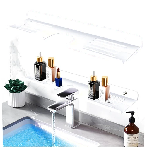 Glieskir Stainless Steel U-Shaped Kitchen Sink Drain Storage Rack Organizer, A Good Helper For Organizing And Storing Items, Can Be Used In Kitchens And Bathrooms (WhiteApproximately 15.8 inches)